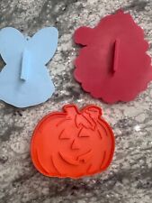 Lot of 3 Vintage HALLMARK Holiday Cookie Cutters Santa, Easter Bunny Pumpkin picture