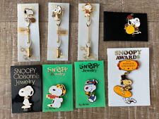 Vintage Snoopy Jewelry, by Aviva pins. Snoopy, Belle , Award Pin + more. picture