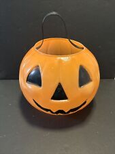 Vintage Halloween ~ Jack-O-Lantern ~ Pumpkin ~  Trick-Or-Treat Candy Bucket picture