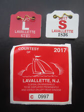 2017 LAVALLETTE N. J. SEASONAL & SENIOR  BEACH   BADGE/TAG   WITH  PARKING picture