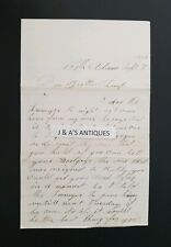 Original 1880 Handwritten Letter To Brother ~ North Adams, Massachusetts  picture