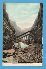 Postcard CO Colorado Royal Gorge Showing Hanging Bridge — DB ca 1907-1915 picture