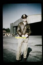 WWII USAAF B-24 Man at Hamilton Field California in 1940s, Glass Slide aa 10-12a picture