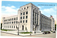 Postcard Post Office Wichita Kansas Located Between Third & Main picture