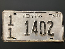 1969  Iowa License Plate 111402 Vintage Rustic Man Cave picture