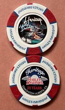 Harley Davidson Full Color Poker Chip Heritage HD 25 Year, Canada (Pick 1) picture