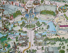 Walt Disney World vintage 1974 Magic Kingdom map picture