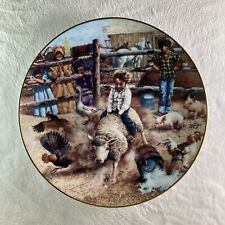 A COWBOY'S DOWNFALL Plate Children of the American Frontier Don Crook Western picture