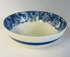 Antique Japanese Ocean Sakakibara Blue And White Fruit Bowl picture