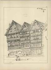 1898 Lisieux. Picturesque old Timber Houses. picture