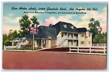 1957 Glen Motor Hotel Glendale Boulevard Los Angeles California Vintage Postcard picture