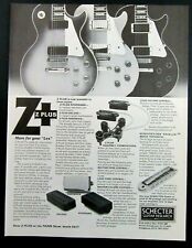 1979 SCHECTER Guitar Research Z Plus LES PAUL Pickup - Guitar Magazine Ad picture