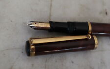 Pen Fountain Pen Waterman Watermina Lacquer Thuya - Gold 18 K - Elf Aquitaine picture