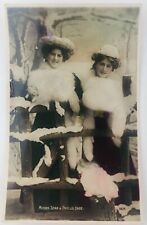 Vintage Postcard Zena & Phyllis Dare Edwardian English Actresses RPPC 1021 picture