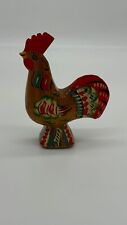 Vintage Swedish Nils Olsson Wooden Carved and Hand Painted Dala Rooster - Multi picture