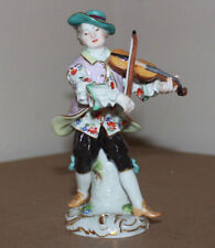 Antique Meissen Porcelain Figurine # 10 Geiger Violinist Germany 5.3
