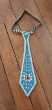 Antique Northern Plains Native American Beaded Necktie Thread Sewn c1910-20 picture