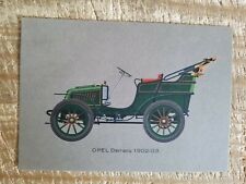 OPEL DARRACQ 8 PS 1902/1903.VTG UNUSED CAR POSTCARD.RARE*P11 picture
