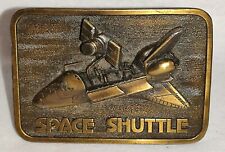 Vintage 1980 NASA Space Shuttle Brass Belt Buckle By The Buckle Connection picture
