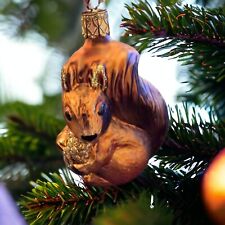 Old World Christmas Vintage Squirrel  Glass Ornament w/Original Box picture