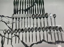46 Interpur JARDINERA Japan Stainless Flatware Floral Mid Century VTG Mixed Lot picture