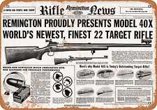 Metal Sign - 1955 Remington Model 40X .22 Rifle - Vintage Look Reproduction picture