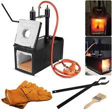 Gas Propane Forge Furnace with Dual Burners 2-Door Furnace Blacksmith Farrier picture