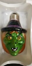 Morgue Sale: Halloween Fright Light Witch Bulb Retired 2007 Mint original Box picture