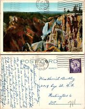 Yellowstone GREAT FALL AND POINT LOOKOUT Postcard i455 picture