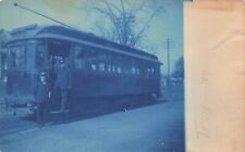 LP64 Troy New York Streetcar or Trolley Cyanotype  RPPC Vintage Postcard picture