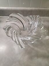 MIKASA Belle Epoque Swirl Wave Leaded Crystal Fruit & Nut Dish Bowl German Heavy picture