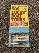 Vintage Rare - Soo Locks Boat Tours Brochure Pamphlet - Michigan  picture
