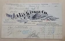 1904 Antique Document, The J. A. Van Winkle Co., Paterson, N.J. Signed picture