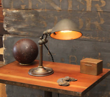 Vtg Antique Industrial Bradley & Hubbard Faries Era Brass Desk Lamp Light 1920s picture