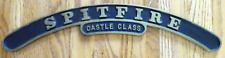 Heavy Brass Repro British GWR Train-Locomotive Name Plate Spitfire Castle Class picture