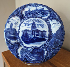 Vintage Flow Blue Souvenir Plate from Denver, Colorado picture