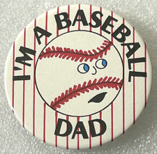 I'm A Baseball Dad Pinback Pin Button picture