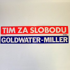 VTG 1964 Barry Goldwater Campaign Bumper Sticker Croatian 