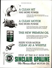 1946 Sinclair Opaline Motor Oil Premium Grade Golf Swing Vintage Print Ad f1 picture