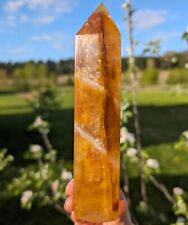 Golden Healer Tower   Point Crystal Large Big Tall Gemstone picture