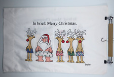 Boynton Christmas Pillowcase Vintage Merry Bright Standard Size In Brief Cotton picture
