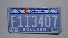 1995 BOULDER COUNTY Colorado Mountain License Plate picture
