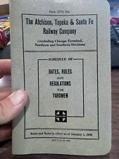 Vintage 1966 Atchison Topeka Santa Fe Rates Rules & Regulations for Yardmen picture