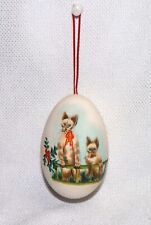 Vintage Hanford's Christmas Mornin' Cats GOOSE Egg Ornament picture