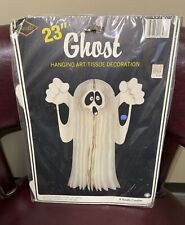 Vintage 1987 Beistle Halloween Ghost Hanging Art Tissue Decor 23
