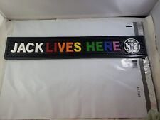 Jack Daniels Jack Lives Here Rainbow Colorful Rubber Bar Mat HARD TO FIND picture