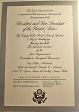 Official 2017 President Donald Trump Inauguration Silver Ticket Genuine Map Back picture