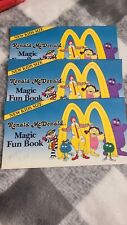 3 Vintage 1992 Mc Donalds Magic Fun Books, Never Used Excellent Condition  picture
