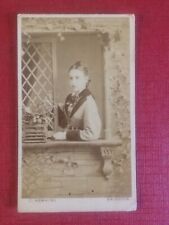 CDV: Carte de Visite Victorian Photo: Brighton: Striking Young Woman at Window picture