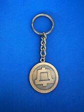 Vintage Bell Telephone Company Metal Key Chain with safety reminder message picture